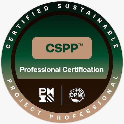 Certified Sustainable Project Professional CSPP badge